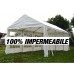 GAZEBO 10x4 ZINCATO PVC IMPERMEABILE - SERIE RINFORZATA COMPLETO - BIANCO